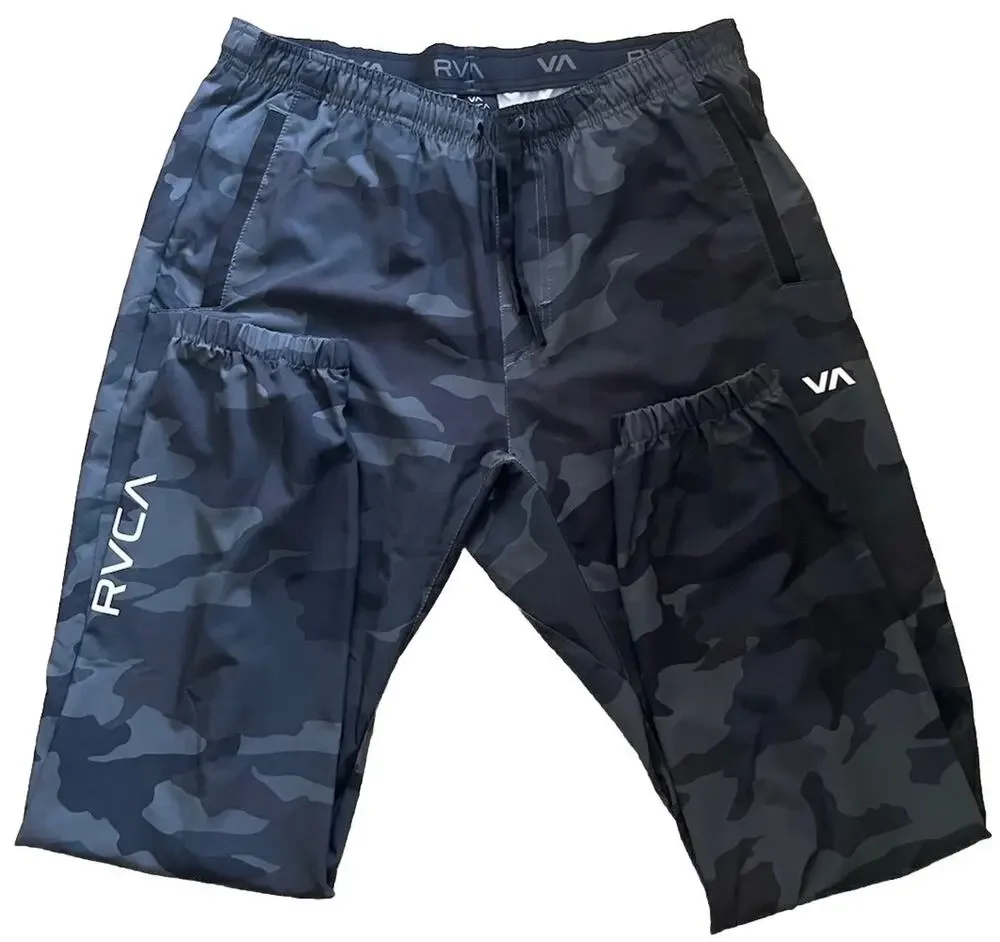 RVCA VA Sport Yogger Pant II Men's L Black Gray Camo Jogger Pants AVYNP00109